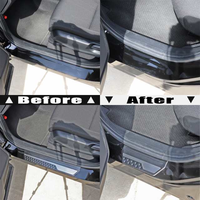 ホンダ ヴェゼル VEZEL RV 系 ブラック ステンレス スカッフ プレート キッキング ボード サイド ステップ ガード 外側の通販は
