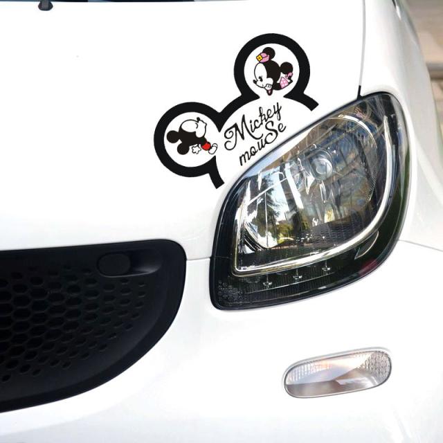 【送料無料】ミッキー ミニー Mickey mouse キス ディズニー 自動車 バイク用ステッカー カーステッカー こどもが乗っています