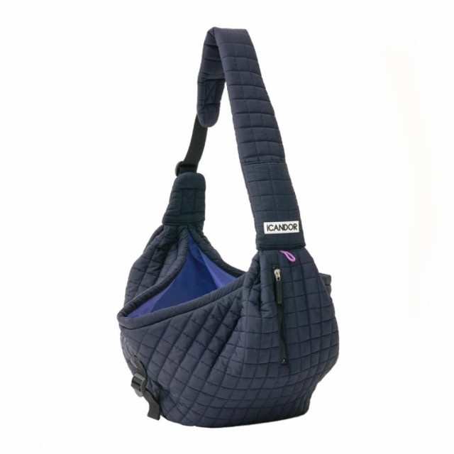 ICANDOR アイキャンダー DUMPLING BAG MIDNIGHT NAVY　ペット ペットキャリー スリングバッグ　犬　猫　ネイビーの通販は