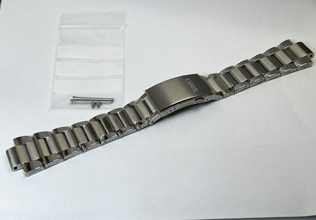 【スイスマニファクチュールメーカー】ORIS オリス 腕時計 アクイス デイト ケース経43.5mm専用 ステンレススチールブレスレット ストラップ 腕時計 ベルト バンド 07 8 24 05PEB エクステンション付フォールディングクラスプ_1