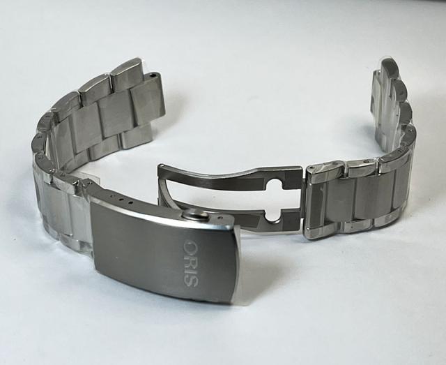 【スイスマニファクチュールメーカー】ORIS オリス 腕時計 アクイス デイト ケース経43.5mm専用 ステンレススチールブレスレット ストラップ 腕時計 ベルト バンド 07 8 24 05PEB エクステンション付フォールディングクラスプ_3