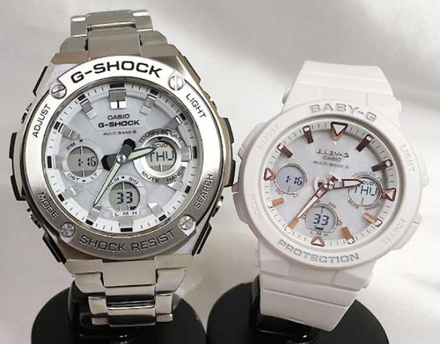 【ラッピングはお任せください】ペアウオッチ gショック恋人たちのGショックペアウォッチgショック 人気 婚約　夫婦 高級　クリスマス プレゼント おすすめ G-SHOCK BABY-G ソーラー電波 カシオ 2本セット アナデジ GST-W110D-7AJF BGA-2500-7AJF