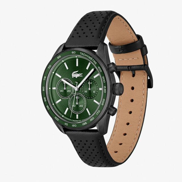 【正規2年保証】LACOSTE ラコステ メンズ腕時計 VANCOUVER 2011345 クオーツ グリーンダイヤル レザーベルト ラッピング無料 手書きのメッセージ WEB保証書登録で保証期間が1年延長_1