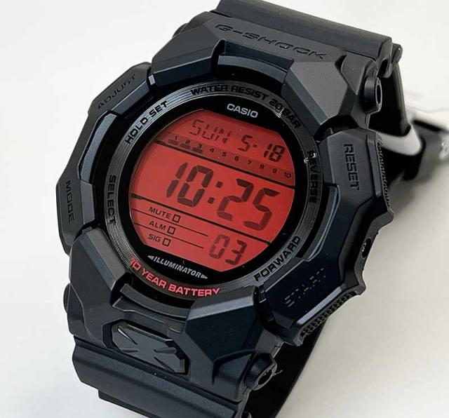 【新品＆安心の正規品】カシオ腕時計 G-SHOCK　ジーショック 国内正規品環境配慮素材採用 GD-010BBR-1JF メンズ ブラック＆レッド