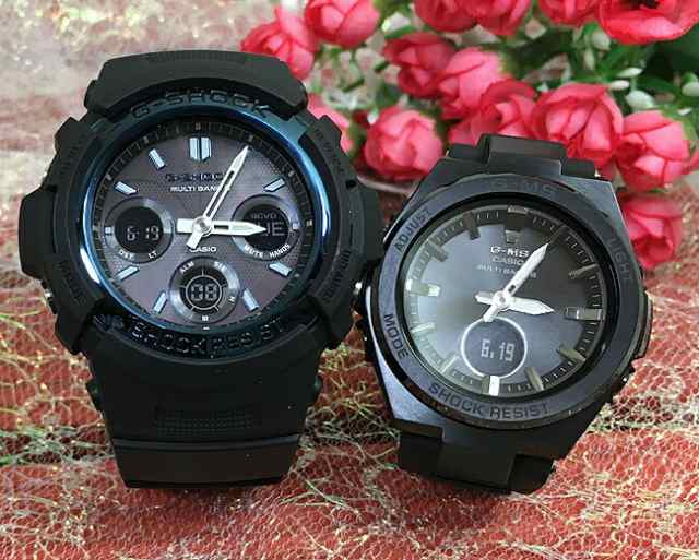 恋人たちのGショック ペアウオッチ  G-SHOCK BABY-G  ペア腕時計 カシオ 2本セット gショック ベビーg アナデジAWG-M100A-1AJF MSG-W200Gの通販は