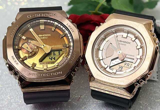 恋人たちのGショック ペアウオッチ G-SHOCK BABY-G   カシオ 2本セット gショックカシオークメタルシリーズ  GM-2100CL-5AJFGM-S2100PG-1の通販は