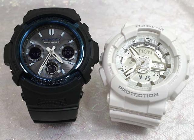 恋人たちのGショックペアウオッチ G-SHOCK BABY-G  ペア腕時計 カシオ 2本セット gショック ベビーg アナデジ  AWG-M100A-1AJF BA-110-7A3JF お揃い ラッピング無料  愛の証g-shock あす楽対応　クリスマス　誕生日 御祝い還暦 銀婚式　結婚記念日　バレンタイン 婚約の通販は 28,600円