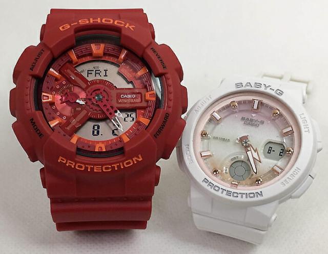 恋人たちのGショックペアウオッチ G-SHOCK BABY-G  ペア腕時計 カシオ 2本セット アナデジ GA-110AC-4AJFBGA-250-7A2JFスマート ラッピング無料 メッセージカード手書きします あす楽対応の通販は