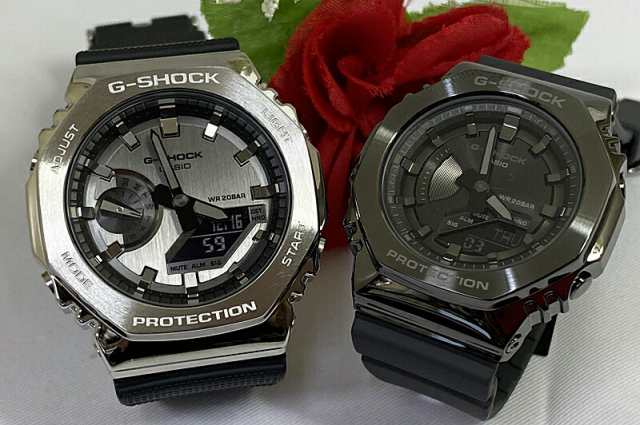 恋人たちのGショック ペアウオッチ G-SHOCK  カシオ 2本セット gショック  GM-2100-1AJFGM-S2100B-8AJF デジタル ラッピング無料g-shock の通販は 34,320円