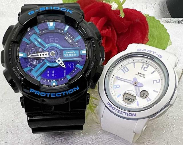 恋人たちのGショック ペアウオッチ G-SHOCK BABY-G ペア腕時計 カシオ 2本セット GA-110HC-1AJF BGA-290DR-7AJFプレゼント  ラッピング無の通販は