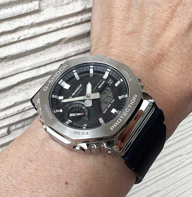 国内正規品 新品 Gショック G-SHOCK カシオ メンズウオッチ  ソーラー電池交換不要　GBM-2100-1AJF大人のG-SHOCK メタルカバード プレゼント 腕時計   感謝の気持ち g-shock 　クリスマスプレゼント_3