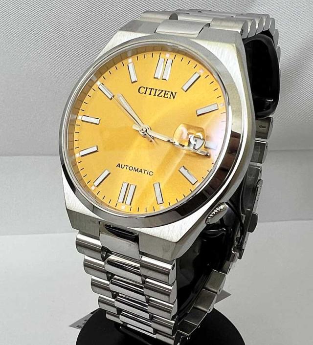 国内正規品2年保証　CITIZEN腕時計　メンズ腕時計 ブランドCitizen Collection　シチズン コレクション　イエロー文字盤　自動巻き腕時計　ツヨサコレクション TSUYOSACollection 5気圧防水 NJ0150-81Z 33,176円