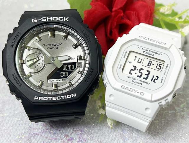 恋人たちのGショック ペアウオッチ G-SHOCK BABY-G  ペア腕時計 カシオ 2本セット  GA-2100SB-1AJFBGD-565-7JF 電池式 アナデジ デジタル お揃い  ラッピング無料  あす楽対応の通販は