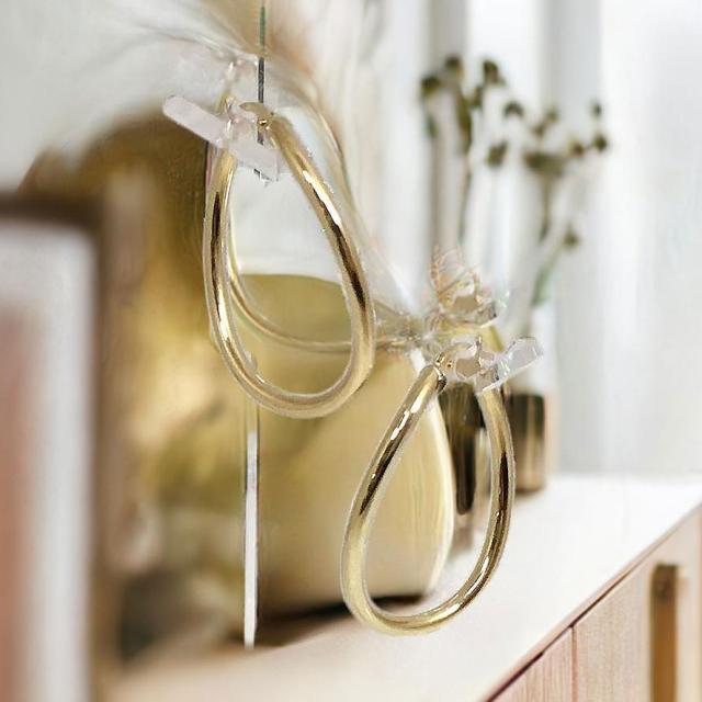 ウノアエレ K18WG フープピアス リングピアス ホワイトゴールド