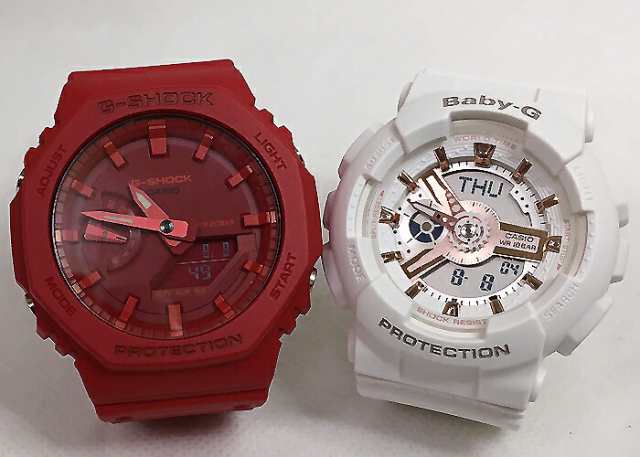恋人たちのGショック ペアウオッチ G-SHOCK BABY-G ペア腕時計 カシオ 2本セット  GA-2100-4AJF BS-110RG-7AJF プレゼント  ラッピング無の通販は 22,886円