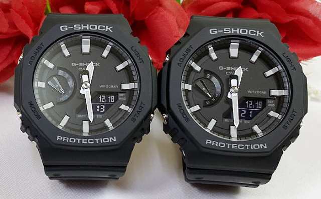 恋人たちのGショック ペアウオッチ G-SHOCK BABY-G ペア腕時計 カシオ 2本セット  GA-2100-1AJF GA-2100-1AJF プレゼント  ラッピング無料 メッセージカード  プレゼント 愛の証　クリスマス プレゼント 誕生日 御祝い還暦 銀婚式 結婚記念日 婚約の通販は 29,700円
