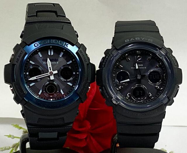 恋人たちのGショックペア G-SHOCK BABY-G ペアウォッチ ペア腕時計 カシオ 2本セット gショック ソーラー電波 AWG-M100BC-2AJF BGA-2800-1AJF  ラッピング無料 手書きのメッセージカード あす楽対応の通販は