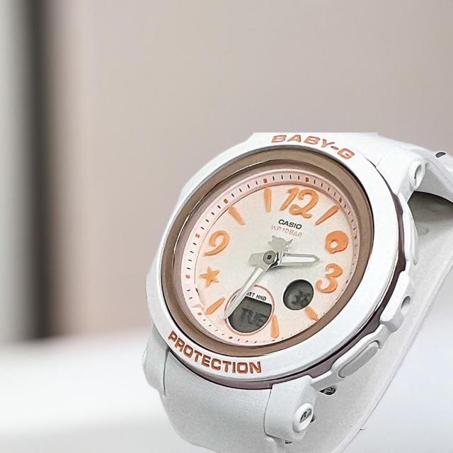【スーパーセール値引き価格】カシオ腕時計 　BABY-G ベビージー 国内正規品 BGA-290US-4AJF レディース ホワイト限定モデル　文字盤はオレンジカラー