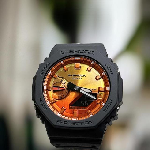 【スーパーセール値引き価格】カシオ 腕時計 ジーショック 国内正規品 Flame inside series GA-2100FL-8AJF メンズ グレー ブラック スケルトン　流通限定モデル あす楽対応