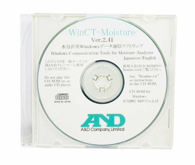 A&D AX-MX-42 WinCT-Moisture データ処理ソフトウェア