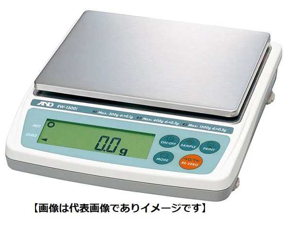 A&D EW-1500I トリプルレンジ 電子天びん ひょう量:300g/600g/1500g 目量:0.1g/0.2g/0.5g EW1500I-JA