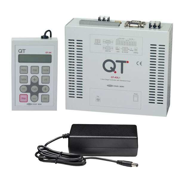 中央精機 QT-ADL1(K)AC 1軸コントローラドライバ 操作ボックス、ACアダプタ付