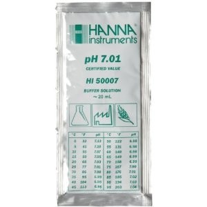 ハンナ HI 50007-02 pH標準液 pH 7.01 証明書付 20mL×25袋 HANNA ハンナ インスツルメンツ テクニカルタイプの通販は