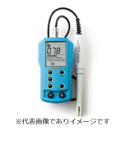 ハンナ HI 9811-51 ポータブルpH/EC計 HI 9811-5N後継品 pH計 温度計 TDS計 水質測定器 HANNA ハンナ インスツルメンツ