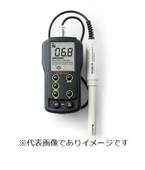 ハンナ HI 9813-51 ポータブルpH/EC計 HI 9813-5N後継品 pH計 温度計 TDS計 水質測定器 HANNA ハンナ インスツルメンツ