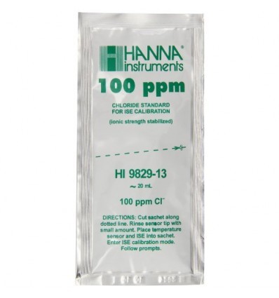 ハンナ HI 9829-13 HI 9829用 塩化物 100ppm標準液 25mL×25袋 HANNA ハンナ インスツルメンツ