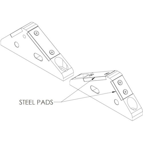 レニショー R-VHV-25150-ST V型ｺﾝﾎﾟｰﾈﾝﾄ大(接触部分ｽﾁｰﾙ製) Large Vees (2) Steel pads