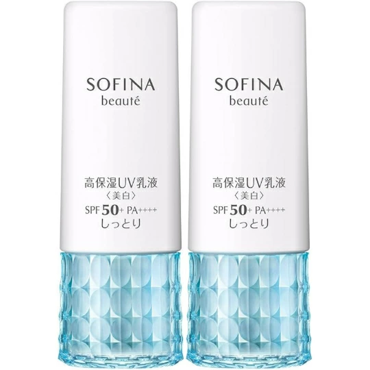 【まとめ買い２本セット】ソフィーナボーテ 高保湿UV乳液(美白) SPF50+ PA++++ しっとり 30g 愛知北倉庫