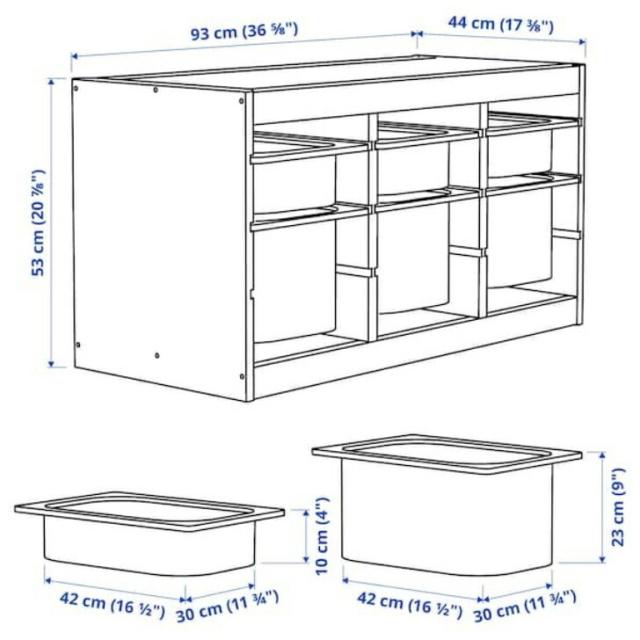 IKEA イケア TROFAST トロファスト収納コンビネーション ライトホワイトステインパイン ホワイト 29240877_3