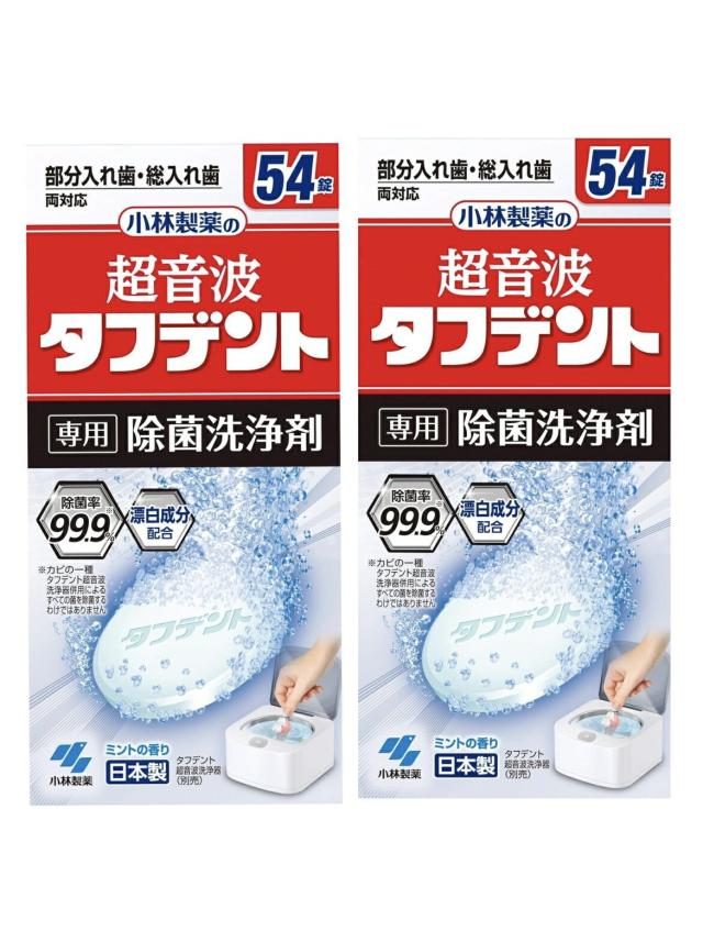 【２個セット】超音波タフデント 除菌洗浄剤 54錠 小林製薬 入れ歯洗浄剤　栃木倉庫