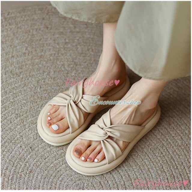 サンダル ミュール シューズ レディース 春夏 サボサンダル 厚底靴ミュールサンダル 美脚 履きやすい 痛くない 靴 ビーチミュールシューの通販は