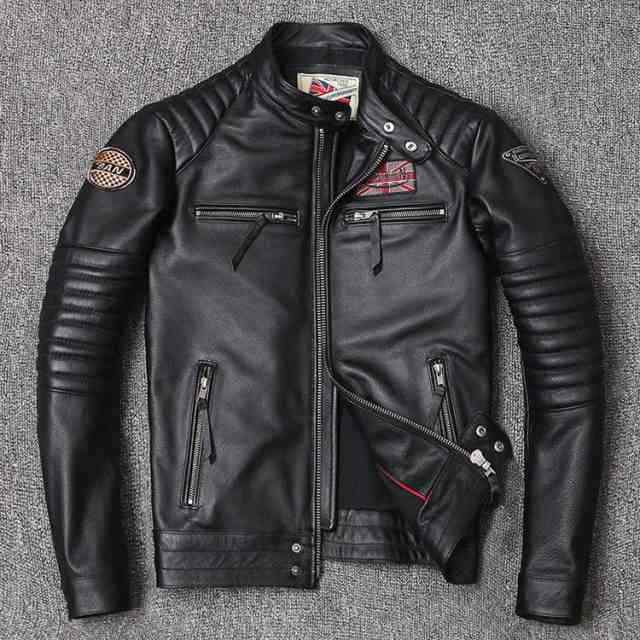 メンズ革ジャン 本革 秋冬 レザージャケット 牛革 立ち襟 スリム ライダースジャケット バイクウェア シングル 男性用 上品 防寒防風の通販は