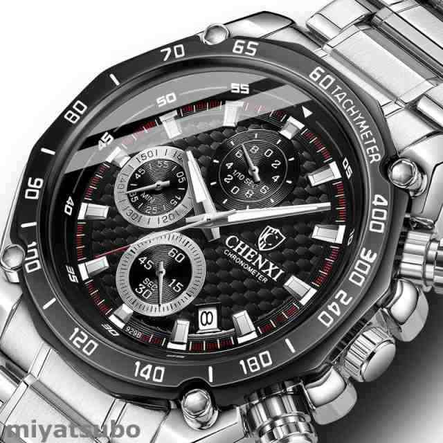 新発腕時計 腕時計 メンズ クロノグラフ おしゃれ 人気 ブランド クォーツクの通販は