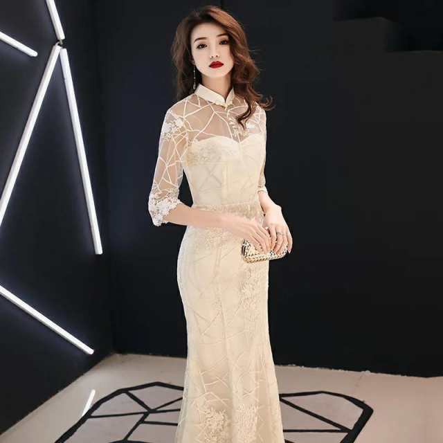 韓国パーティードレス ワンピース ドレス 可愛い 総柄 花柄 マオカラー 春 夏 秋 ロング丈 五分袖 オルチャン きれいめ 上品 お呼ばの通販は 韓国パーティードレス ワンピース ドレス 可愛い 総柄 花柄 マオカラー 春 夏 秋 ロング丈 五分袖 オルチャン きれいめ 上品 お呼ばの通販は