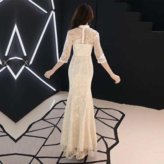 韓国パーティードレス ワンピース ドレス 可愛い 総柄 花柄 マオカラー 春 夏 秋 ロング丈 五分袖 オルチャン きれいめ 上品 お呼ばの通販は 韓国パーティードレス ワンピース ドレス 可愛い 総柄 花柄 マオカラー 春 夏 秋 ロング丈 五分袖 オルチャン きれいめ 上品 お呼ばの通販は