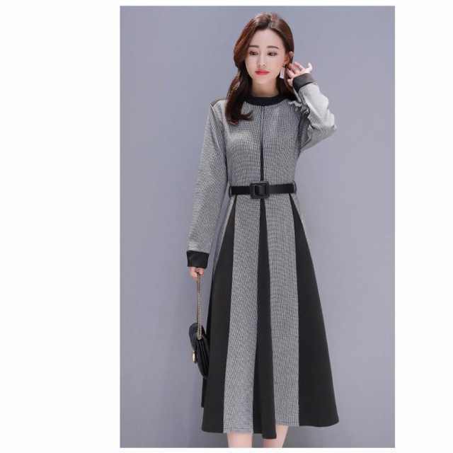 ワンピース レディース きれいめ ロングワンピース 40代  ドレス 結婚式 二次会 パーティドレス 秋ワンピース Aライン 母親 マの通販は