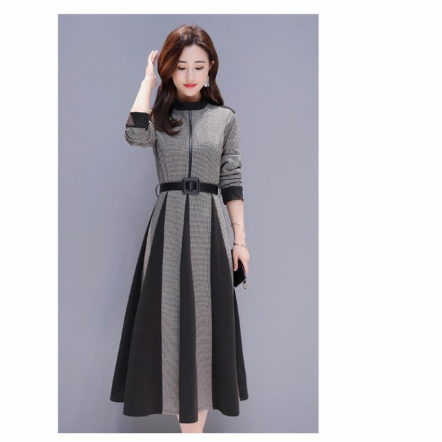 ワンピース レディース きれいめ ロングワンピース 40代  ドレス 結婚式 二次会 パーティドレス 秋ワンピース Aライン 母親 マの通販は