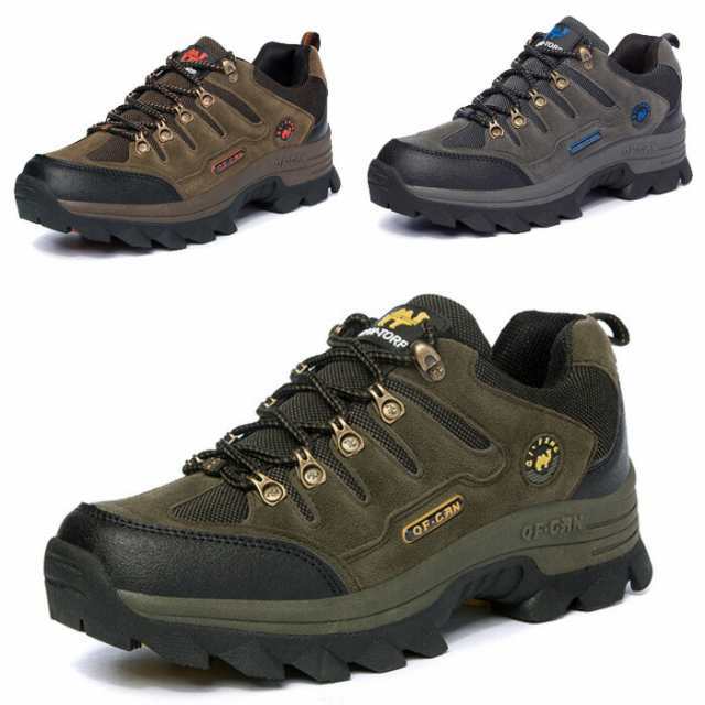 ハイキングシューズ メンズ レディース トレッキングシューズ 登山靴 本革 防水 アウトドア キャンプ 滑りにくい 通気性の通販は