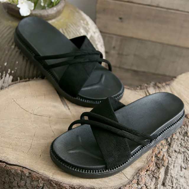 サンダル ぺたんこ ミュール 厚底 夏新作 レディース しゃれ 大きいサイズ 美脚 靴 シューズ パンプス パーティー デート 履きやすの通販は