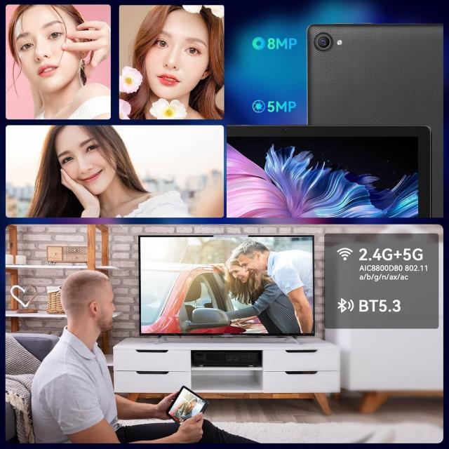 タブレット 10インチ android 15 20GB+64GB+1TB拡張 白 2025年10月】