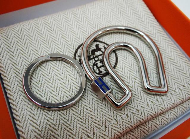 HERMES キーリング ホースシュー BLUE DE FRANCE H077329FJ 新品未使用正規品】HERMES エルメス キーリング ホースシュー