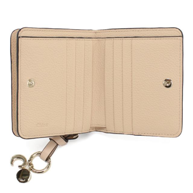 クロエ CHLOE 二つ折り財布 小銭入付き アルファベット ミニ財布 レディース ブランドCHC22WP765F57　6J5CEMENT PINK ピンク系_2