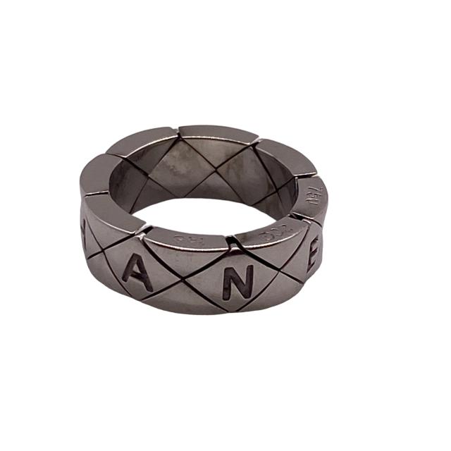 シャネル CHANEL マトラッセ K18WG リング 指輪 サイズ10号 約10g 