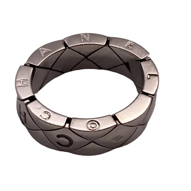 シャネル CHANEL マトラッセ K18WG リング 指輪 サイズ10号 約10g 