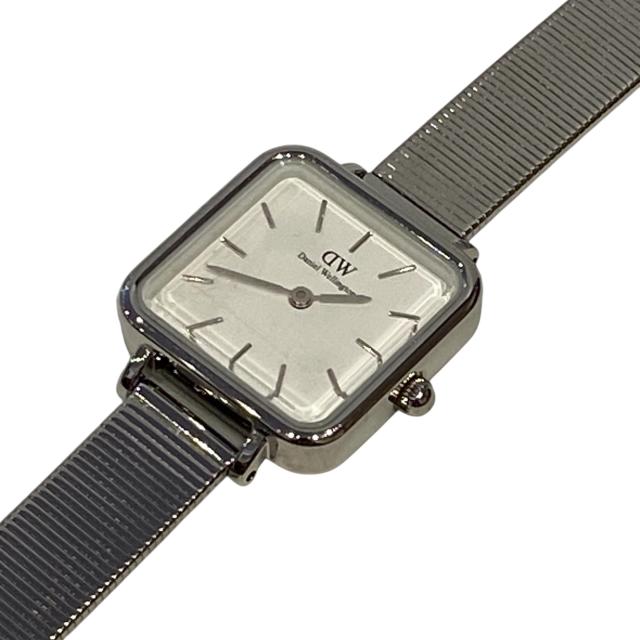Daniel Wellingtonダニエルウェリントン 腕時計 クアドロ スタディオ ピアノリンク  シルバー 22mm レディース クオーツ DW00100517 店頭展示品