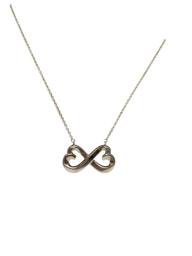 【中古】Tiffany&amp;Co. ティファニー SV925 ダブルラビングハート ネックレス レディース ブランド ABランク